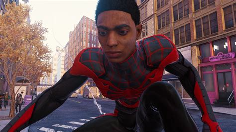 Multiplayer Miles Morales Suit Improved Unmasked Damaged Variant At