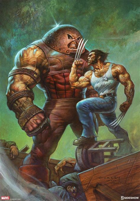 Juggernaut Vs Wolverine By Alex Horley Wolverine Marvel Art
