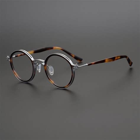 top quality japanese hand made titanium ultralight retro round glasses frame for men women optic