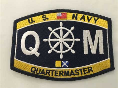 Us Navy Quartermaster Ratings Patch Measures 4 12 X 3 14 Inches Ebay
