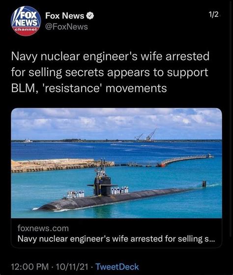 Fox News Foxnews Navy Nuclear Engineers Wife Arrested For Selling