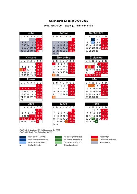 Calendario Escolar 2021 2022 En Pdf Para Imprimir Reverasite