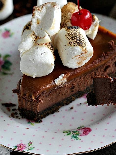 Marshmallow Chocolate Caramel Cheesecake Sweet And Savory Meals