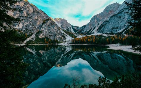 Download 1920x1200 Wallpaper Lake Nature Mountains Reflections