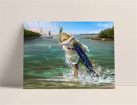 Snook Fishing Art Print By Fish Artist Mark Erickson