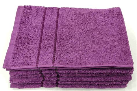 Buy Bombay Dyeing Flora 100 Cotton 400 Gsm Hand Towels Purple Set Of