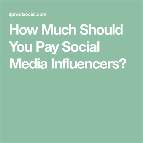 How Much Should You Pay Social Media Influencers Paid Social Media
