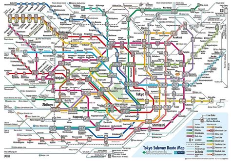 Tokyo Train Map Yamanote Line