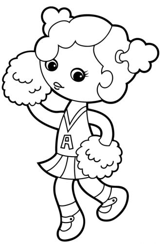 .freebies breit wenn du keine kostenlosen #bastelvorlagen und #diyideen. Kostenlose Malvorlage Sport: Cheerleader zum Ausmalen