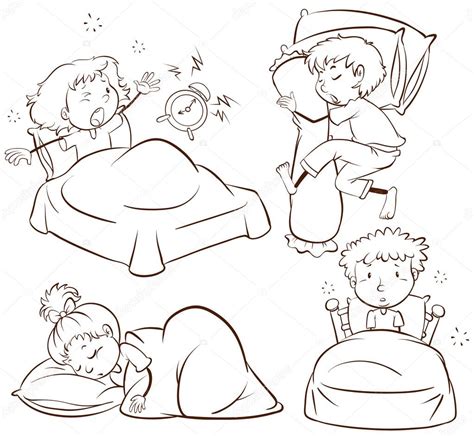 Kids Sleeping And Waking Up — Stock Vector © Blueringmedia 59414585