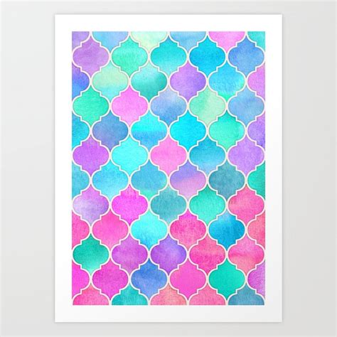 Bright Moroccan Morning Pretty Pastel Color Pattern Art