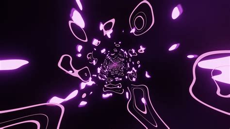 Vj Loop Neon Pink Purple Metallic Abstract Background Video Lines