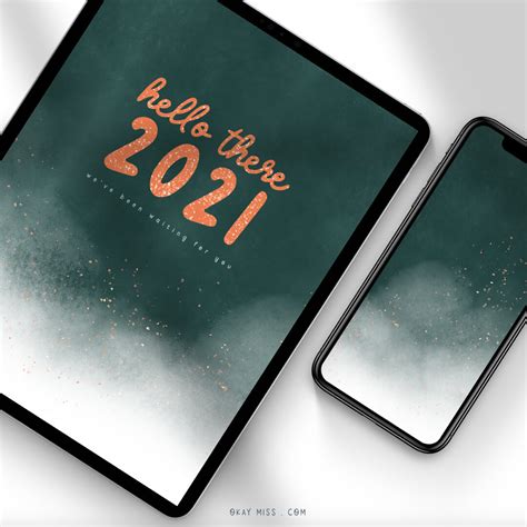 Hello 2021 Hello January Downloadable Calendar Freebie — Okay Miss