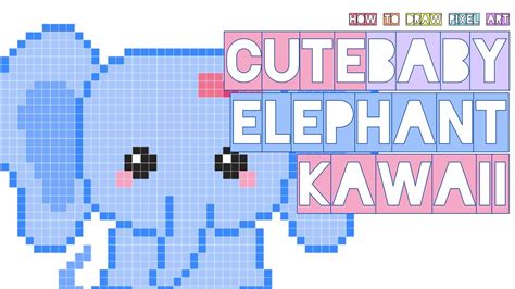 How To Draw Cute Elephant Kawaii Baby With Bow And Big