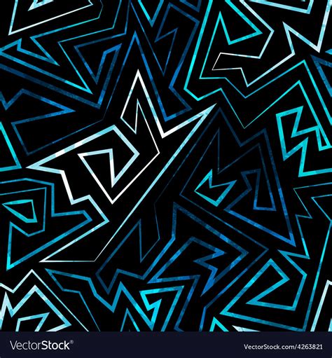 Blue Neon Seamless Pattern Royalty Free Vector Image