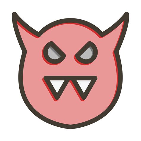 Evil Vector Thick Line Filled Colors Icon Design 24518334 Vector Art At