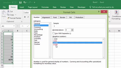 Excel Turial How To Format Positive And Negative Numbers In Excel