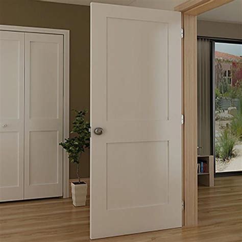 Shaker 2 Panel Wood Slab Interior Door Are Made From Solid Wood Core
