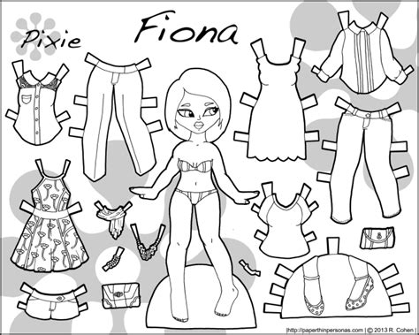 Meet Fiona Printable Paper Dolls • Paper Thin Personas