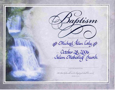 Baptism Certificate Template 2016 Christian Baptism