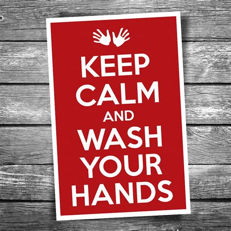 Keep Calm And Wash Your Hands Postcard Christopher Arndt Postcard Co