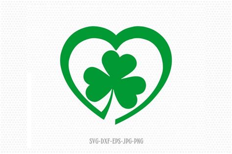 Shamrocks Svg Saint Patricks Love Heart Day Svg