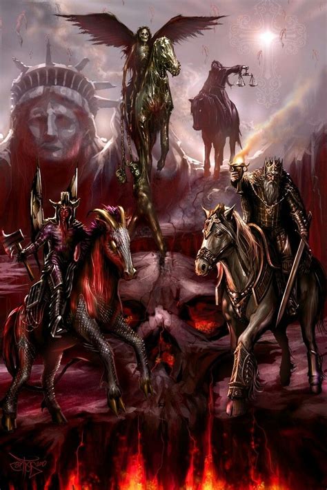 Four Horsemen Of The Apocalypse My Fantasy World Dark Fantasy Art