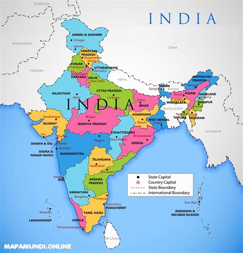 Mapa De La India Para Imprimir
