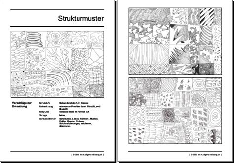 Kunstunterricht muster fortsetzen / muster malen grundschule : Kunst & Kultur | Arbeitsblatt Zeichnenunterricht ...