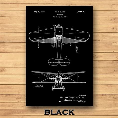 Airplane Patent Print Airplane Decor Airplane Poster Etsy Patent