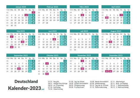Kalender 2023 Mit Feiertagen And Ferien