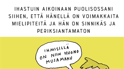 Aiju Salmisen Sarjakuvakolumni Unohda Vanhat Ja Tunkkaiset