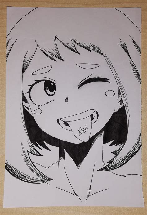 This Is An Ochako Drawing I Made But I Dont Know If I Should Color It