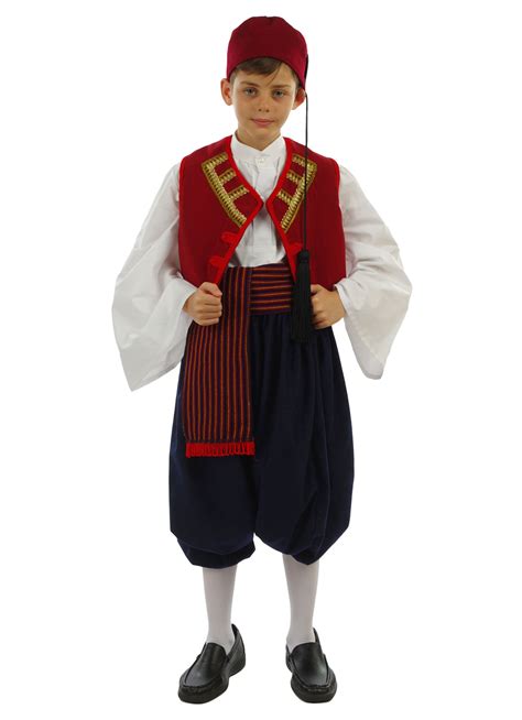 Aegean Islands Boy Traditional Greek Costume Greek Traditional