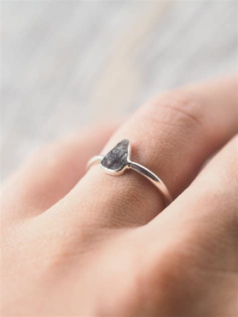 Opaque Diamond Slice Ring Diamond Slice Rings Ethical Jewelry Diamond
