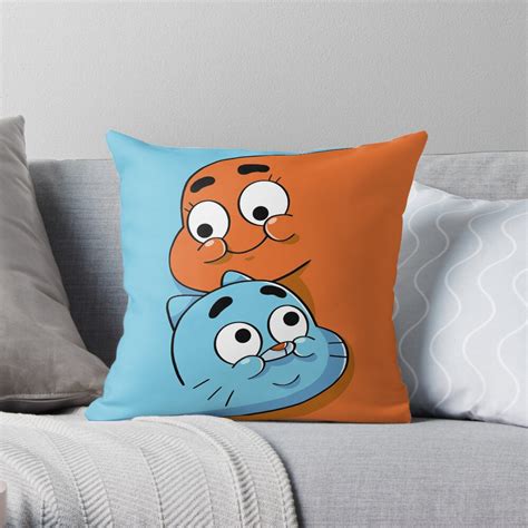 Gumball And Darwin Siblings Fusion Throw Pillow By Alymerchandise