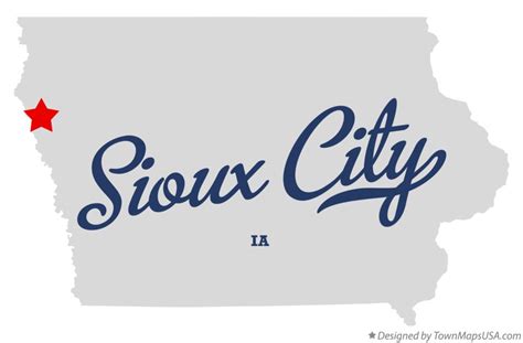 Sioux City Iowa Map Verjaardag Vrouw 2020