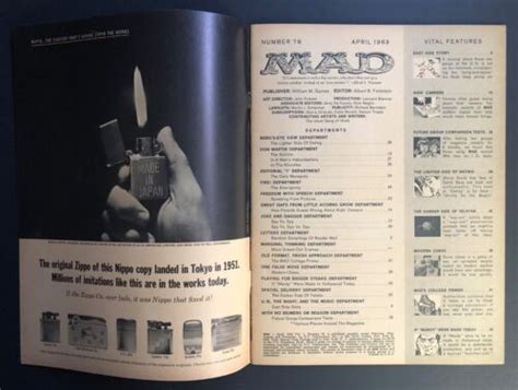 Mad Magazine No 78 April 1963 Nick Meglin Copy Fn Mingo Don Martin
