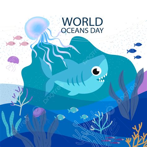 Gambar Happy World Ocean Day Festival Desain Vektor Png Keinginan Hari