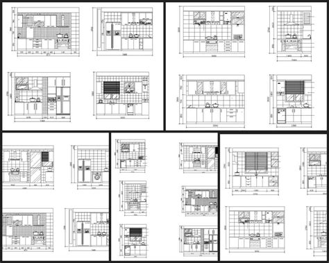 Various Kitchen Cabinet Autocad Blocks And Elevation V1 All Kinds Of