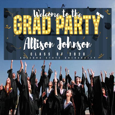Graduation Party Banner Welcome Sign High School College Grad Etsy