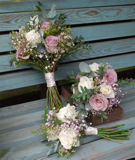 Vintage Rose And Gypsophila Bridal Bouquet Vintage Bridal Bouquet