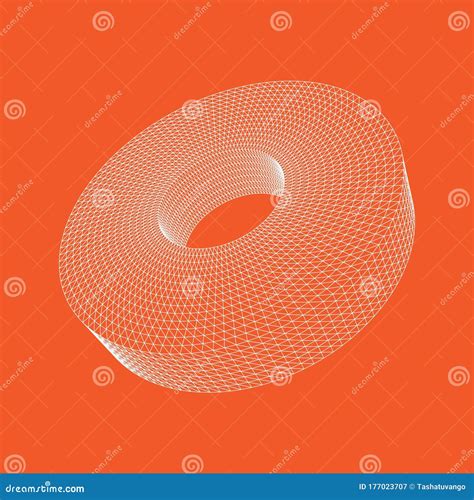 Vector Illustration Of 3d Tube Shape From The Lines Stock Vector