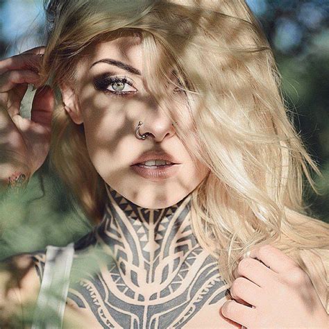 Teya Salat Girl Tattoos Chest Piece Tattoos Photoshoot