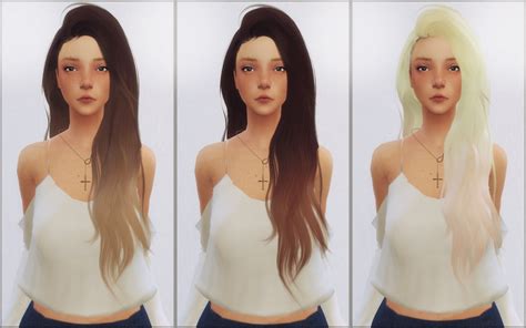 Sims 4 Hairs ~ Ellie Simple Simpliciaty S Heaventide Hair Retextured