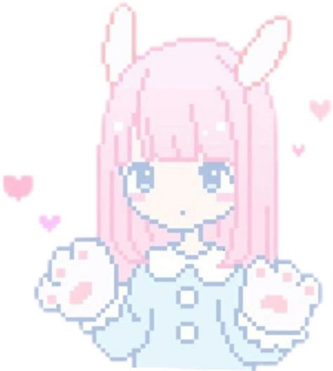 Cute Pastel Pixel Anime Pink