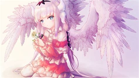 Download 1920x1080 Wallpaper Kanna Kamui Anime Girl Cute Girl Wings