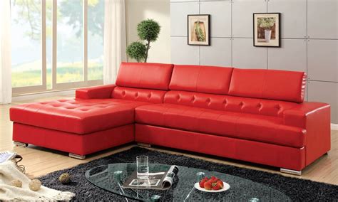 15 Best Collection Of Red Leather Sectionals With Chaise