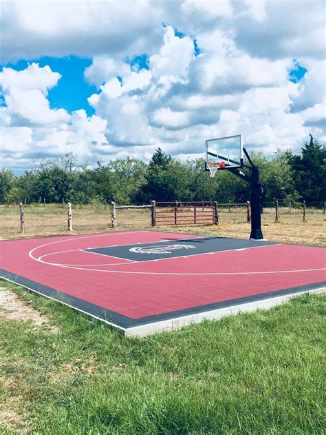 Plus, all the workings should be done by at least 2 persons. Custom 44' x 30' outdoor basketball court | Basketball court backyard, Backyard basketball ...