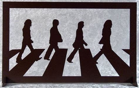 Beatles Abbey Road Cut Out Wooden Silhouette Painting Etsy